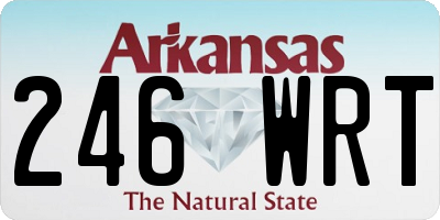 AR license plate 246WRT