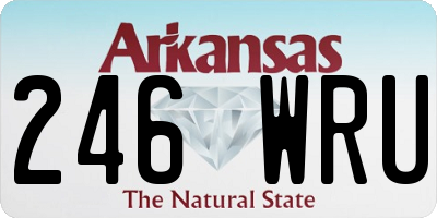 AR license plate 246WRU