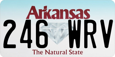 AR license plate 246WRV