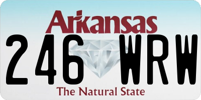 AR license plate 246WRW