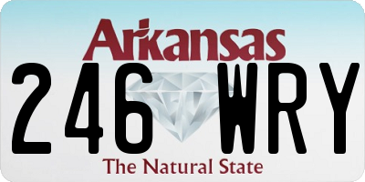 AR license plate 246WRY