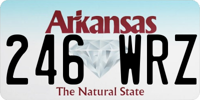 AR license plate 246WRZ