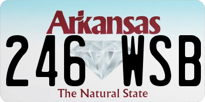 AR license plate 246WSB