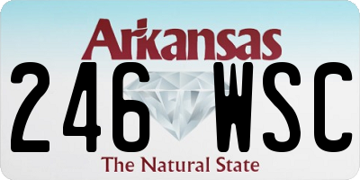 AR license plate 246WSC