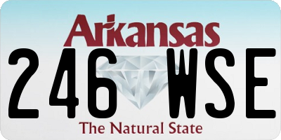 AR license plate 246WSE