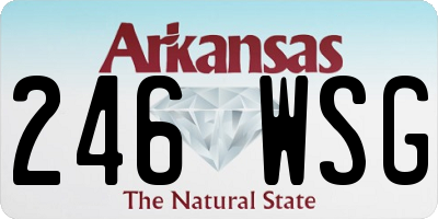 AR license plate 246WSG