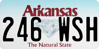 AR license plate 246WSH
