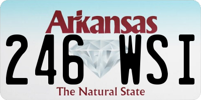 AR license plate 246WSI