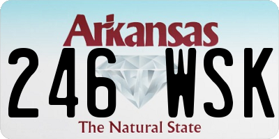 AR license plate 246WSK