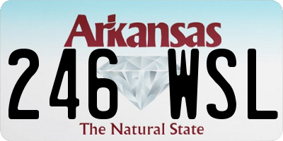 AR license plate 246WSL