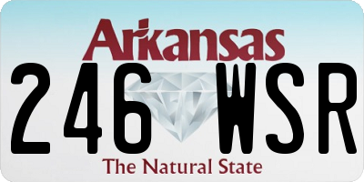 AR license plate 246WSR