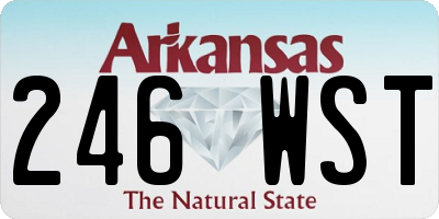 AR license plate 246WST