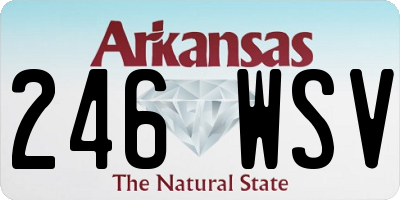 AR license plate 246WSV