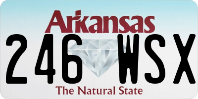 AR license plate 246WSX
