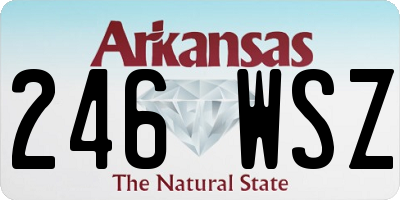 AR license plate 246WSZ