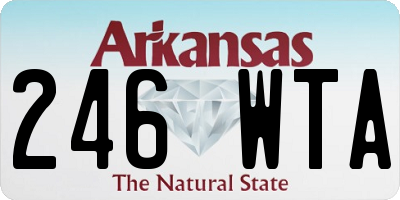 AR license plate 246WTA