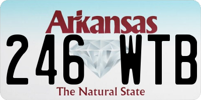 AR license plate 246WTB