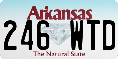 AR license plate 246WTD