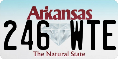 AR license plate 246WTE