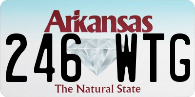 AR license plate 246WTG