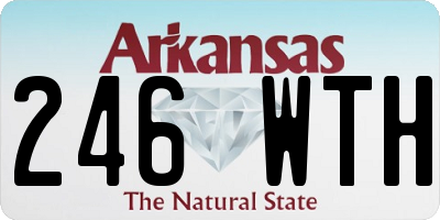 AR license plate 246WTH
