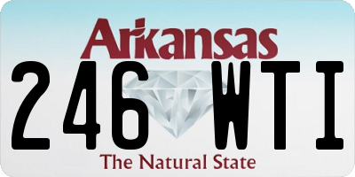 AR license plate 246WTI