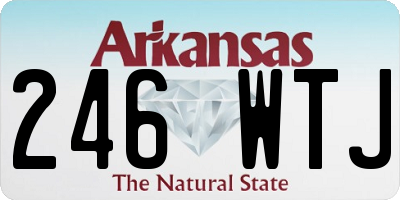 AR license plate 246WTJ