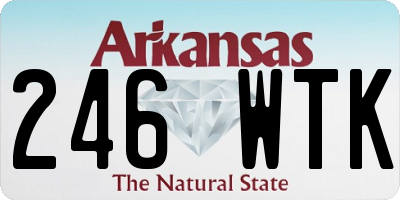 AR license plate 246WTK
