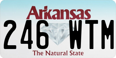 AR license plate 246WTM