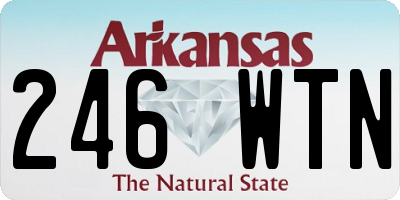 AR license plate 246WTN