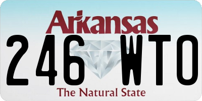 AR license plate 246WTO