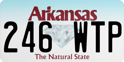 AR license plate 246WTP