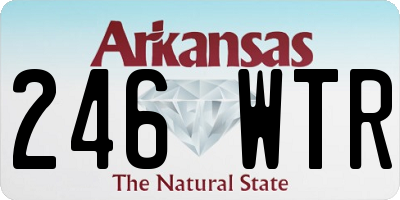 AR license plate 246WTR