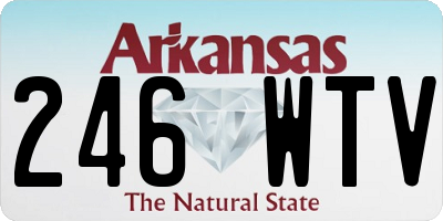 AR license plate 246WTV