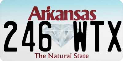 AR license plate 246WTX
