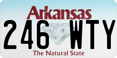 AR license plate 246WTY