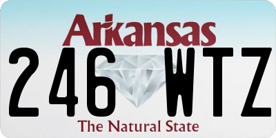 AR license plate 246WTZ