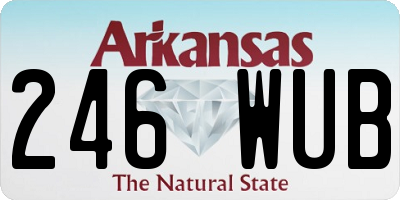 AR license plate 246WUB