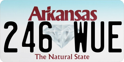 AR license plate 246WUE
