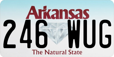 AR license plate 246WUG