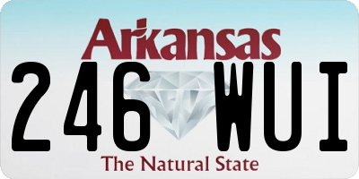 AR license plate 246WUI