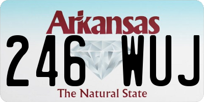 AR license plate 246WUJ