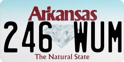 AR license plate 246WUM