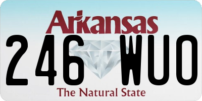 AR license plate 246WUO