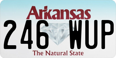 AR license plate 246WUP
