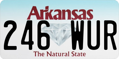 AR license plate 246WUR