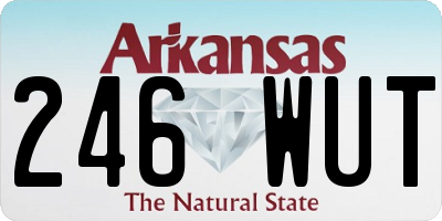 AR license plate 246WUT