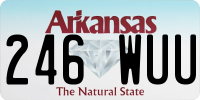 AR license plate 246WUU