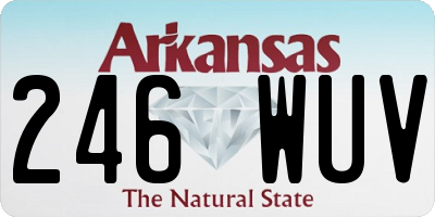 AR license plate 246WUV
