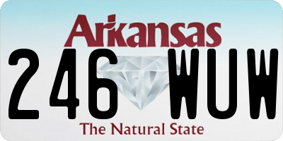 AR license plate 246WUW